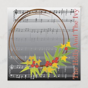 Julpsalmer Holly-kort/inbjudan Inbjudningar