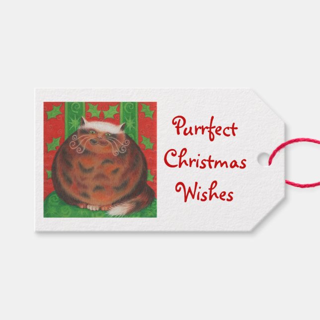 Julpud Juljulklapp Önskemål märkre vit Presentetikett (Framsidan (Horisontell))