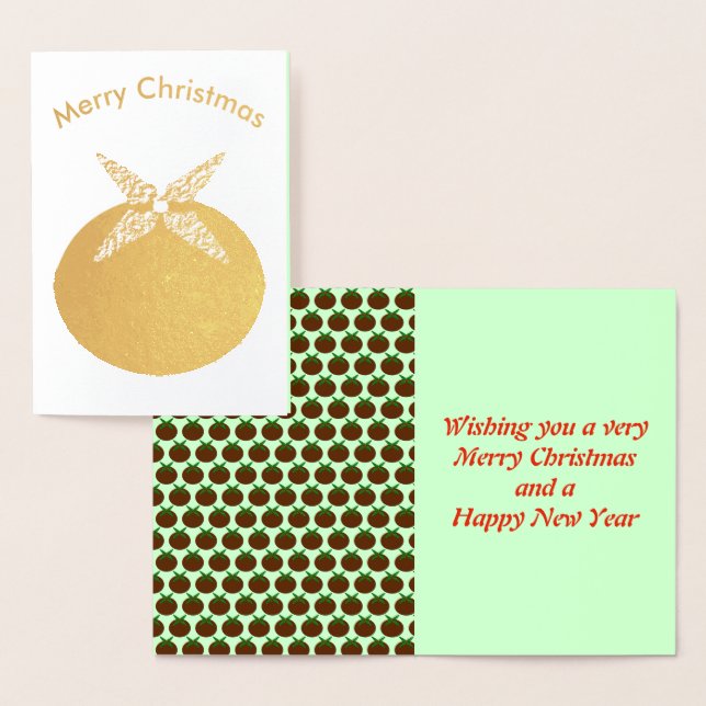 Julpudding Foil Card Folierat Kort (Display)