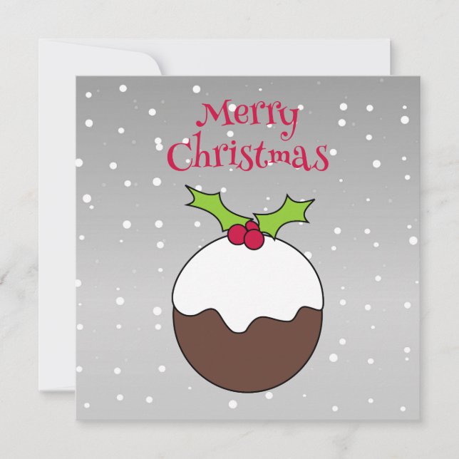 Julpudding Hälsning Card Julkort (Framsida)