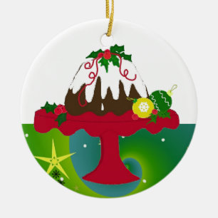 Julpudding Julgransprydnad Keramik