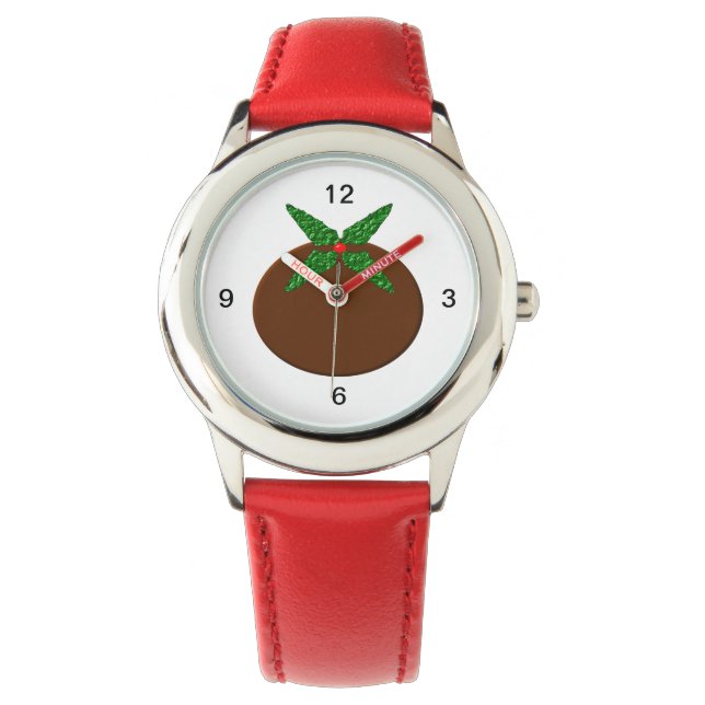 Julpudding Kids Watch med nummer Armbandsur (Framsida)