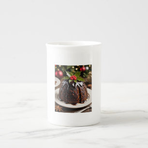 Julpudding mugg benporslin mugg