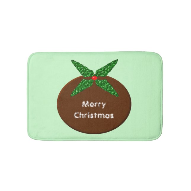 Julpudding Personlig Bath Mat Badrumsmatta (Framsidan)