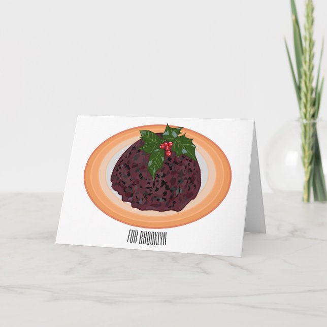 Julpudding serieillustration kort (Framsida)