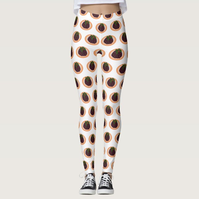Julpudding serieillustration  leggings (Framsida)