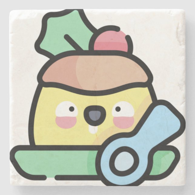 julpudding stenunderlägg (Framsidan)