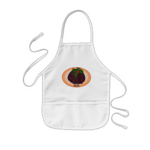 Julpudding tecknad illustration barnförkläde