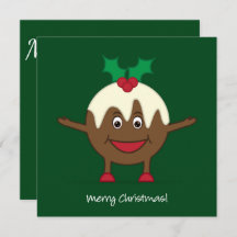 Julpudding tecknade figurer