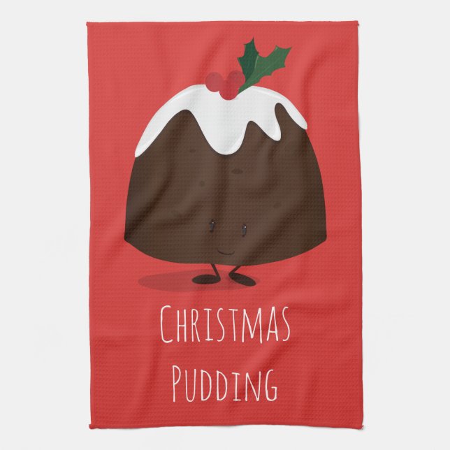 Julpudding Tecknade figurer Kitchen Towels Kökshandduk (Vertikal)