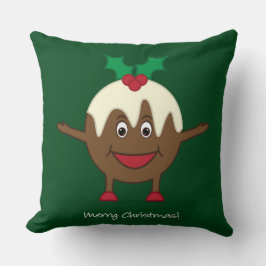 Julpudding tecknade figurer kudde