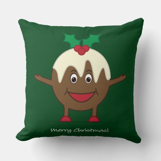 Julpudding tecknade figurer kudde (Framsida)