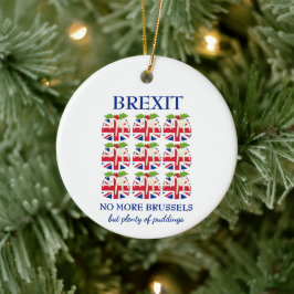 Julpudding | Union Jack | BREXIT Julgransprydnad Keramik