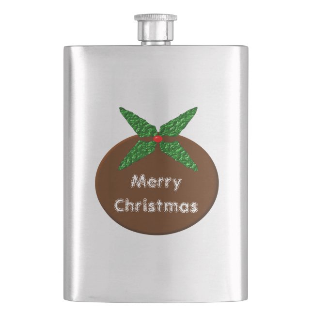Julpuddingskrusar med anpassad design fickplunta (Framsidan)