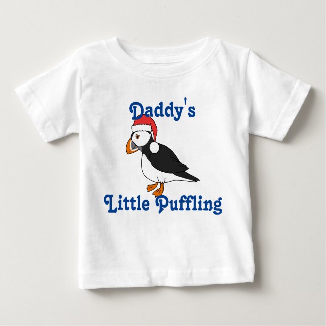 JulPuffin med den röda Santa hatten Tröja (Framsida)