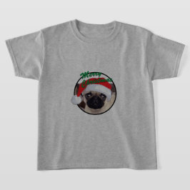 Julpug - Barns grundläggande T-Shirt