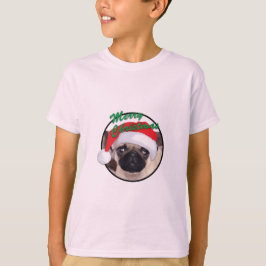 Julpug - Barns grundläggande T-Shirt
