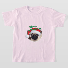 Julpug - Barns grundläggande T-Shirt
