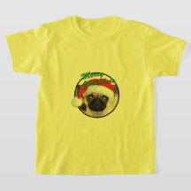 Julpug - Barns grundläggande T-Shirt