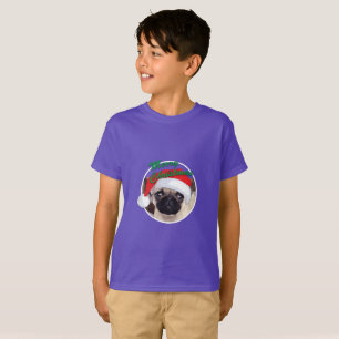 Julpug - Barns grundläggande T-Shirt