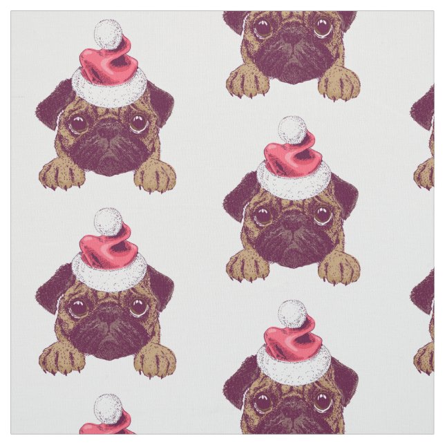Julpug Fabric Tyg (Provkarta)