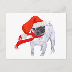 Julpug Helg Vykort