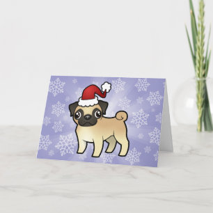 Julpug Helgkort