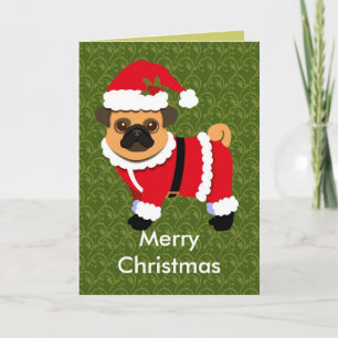 Julpug Helgkort