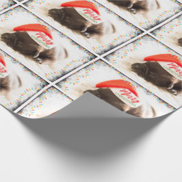 Julpug i Santa Hat med Ljus jul Presentpapper