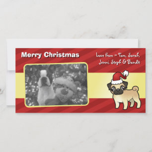 Julpug Julkort