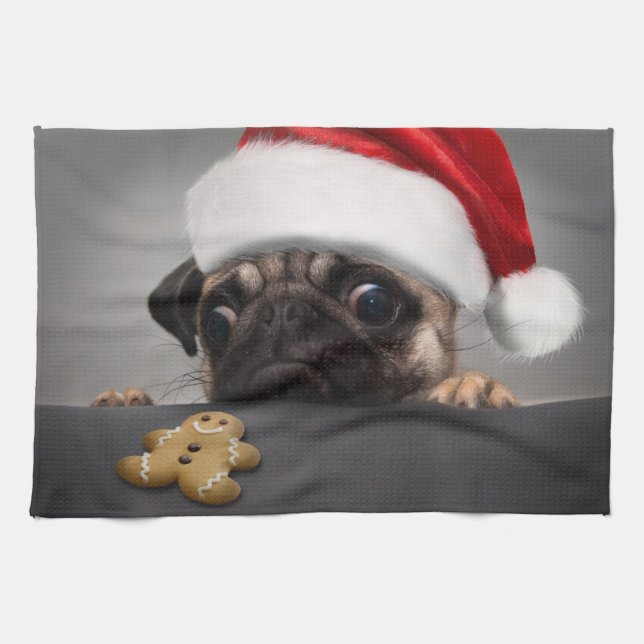 Julpug Kökshandduk (Horisontell)