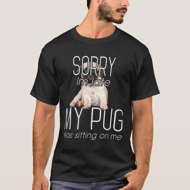 Julpug min pug var Sitta på mig T Shirt (Framsida)