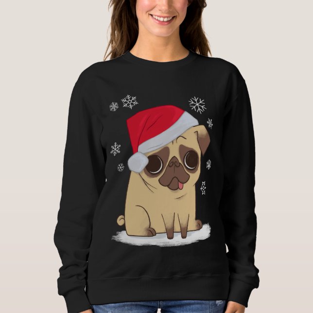 Julpug (röd) Classic T-Shirt 271 (Framsida)