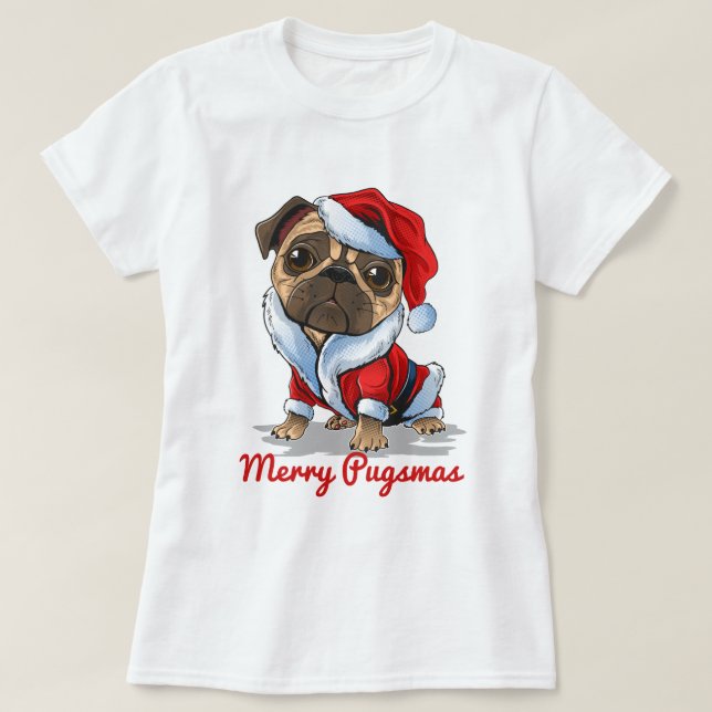 Julpug T Shirt (Design framsida)