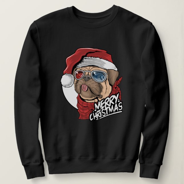 Julpug T Shirt (Design framsida)