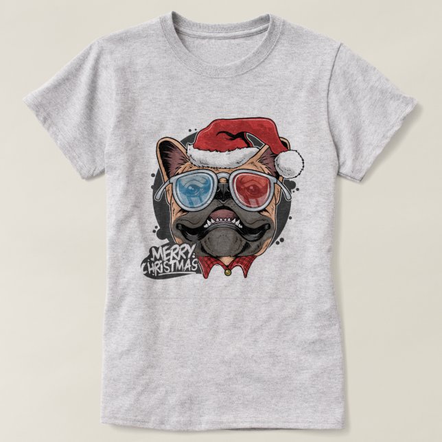 Julpug T Shirt (Design framsida)