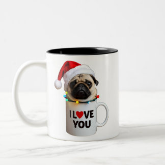 Julpug Två-Tonad Mugg
