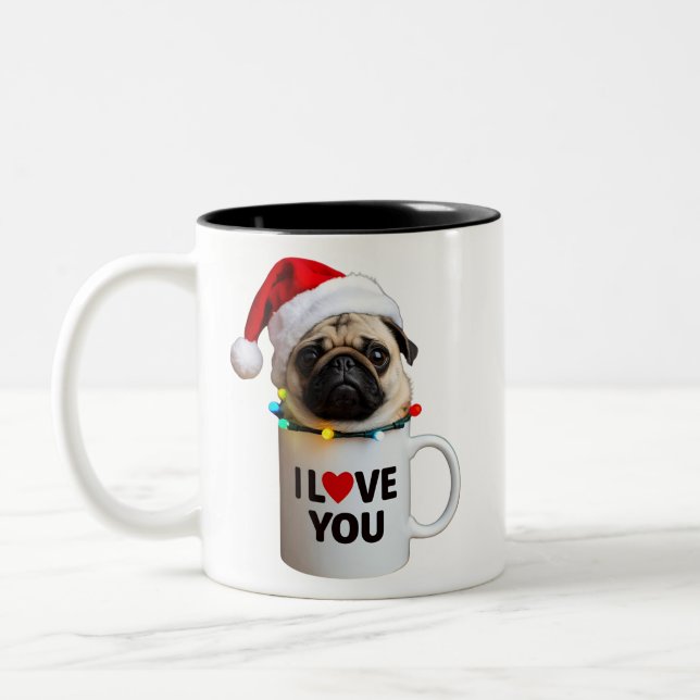 Julpug Två-Tonad Mugg (Vänster)
