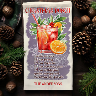 Julpunch Holiday Cocktail Recept Anpassat Kökshandduk