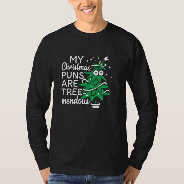 JulPuns Treemendous Elf Santa December Chri T Shirt (Framsida)