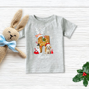 Julpuppy Gingerbröd Namn Brev Boy H T Shirt