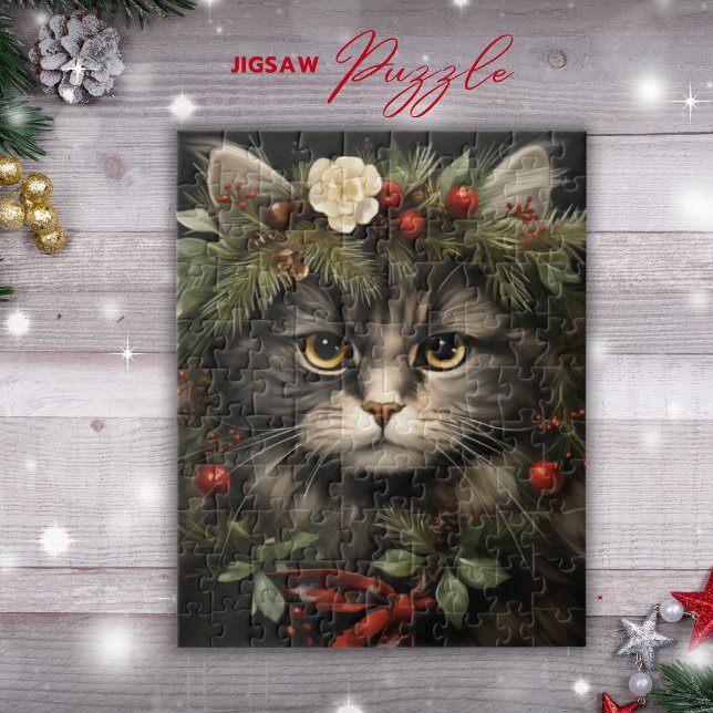 Julpussel för Cat Lovers Pussel (Christmas Puzzle for Cat Lovers)