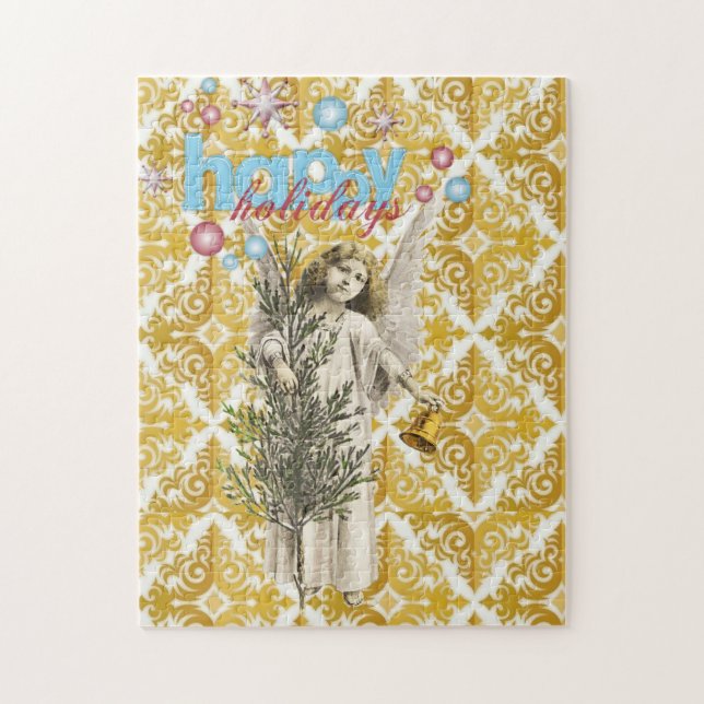 Julpussel Glad helg Angel Pussel (Vertikal)