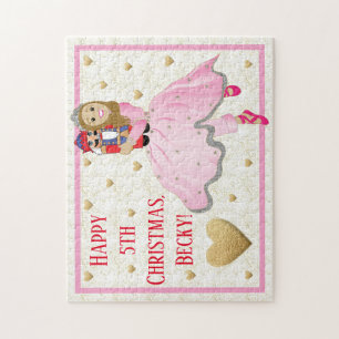 Julpussel Rosa Nutcracker Lt Brwn Hair Pussel