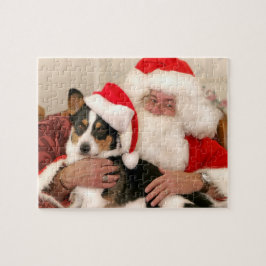 Julpussel - Santa och Hans Welsh Corgi Pussel
