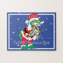 Julpussel TySANTAsaurus Rex Personalize Pussel