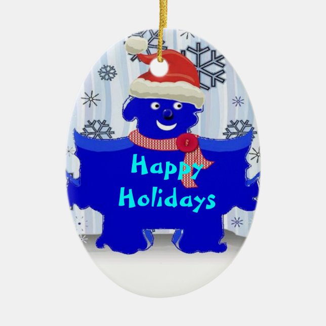 Julpusselprydnad Julgransprydnad Keramik (Framsidan)