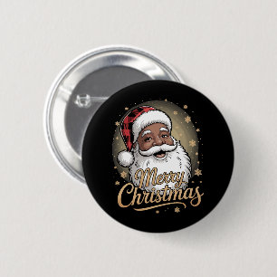 Julpyjamas för afroamerikaner Santa Claus Knapp