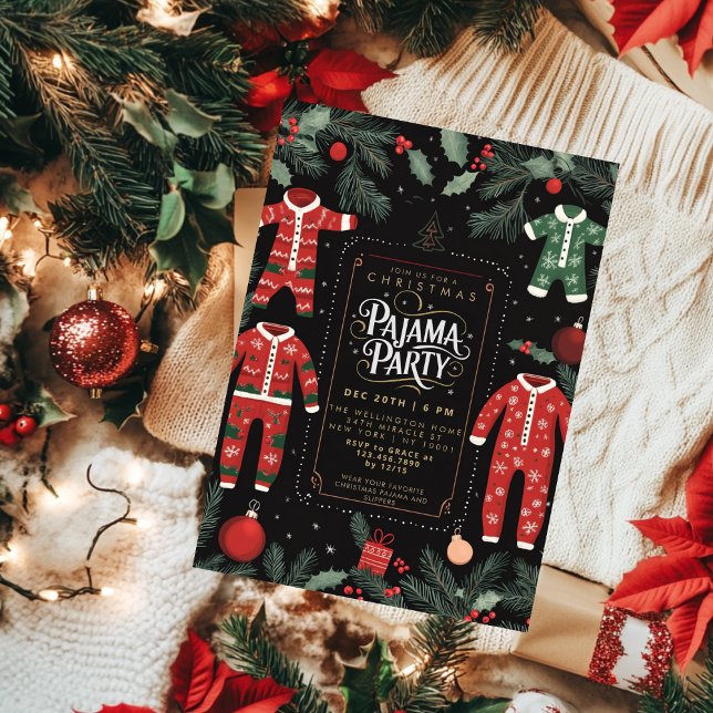 Julpyjamasparty Inbjudningar (Skapare uppladdad)