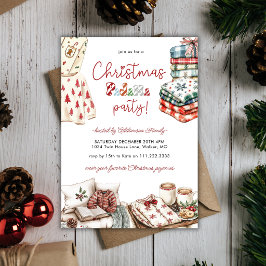 Julpyjamasparty Semester Familj Vänner Inbjudningar